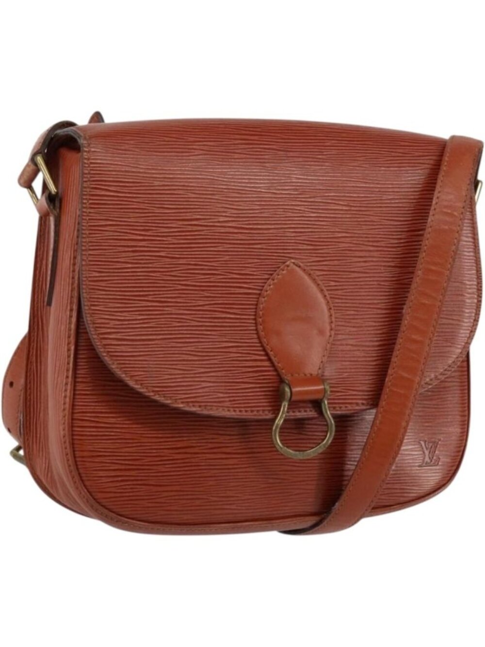 LOUIS VUITTON Epi Saint Cloud GM Shoulder Bag Brown M52193